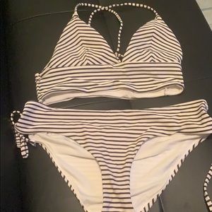 Two piece bathing suit .